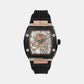 Men Automatic Rose Gold Dial Analog Silicone Watch PWBAA0121