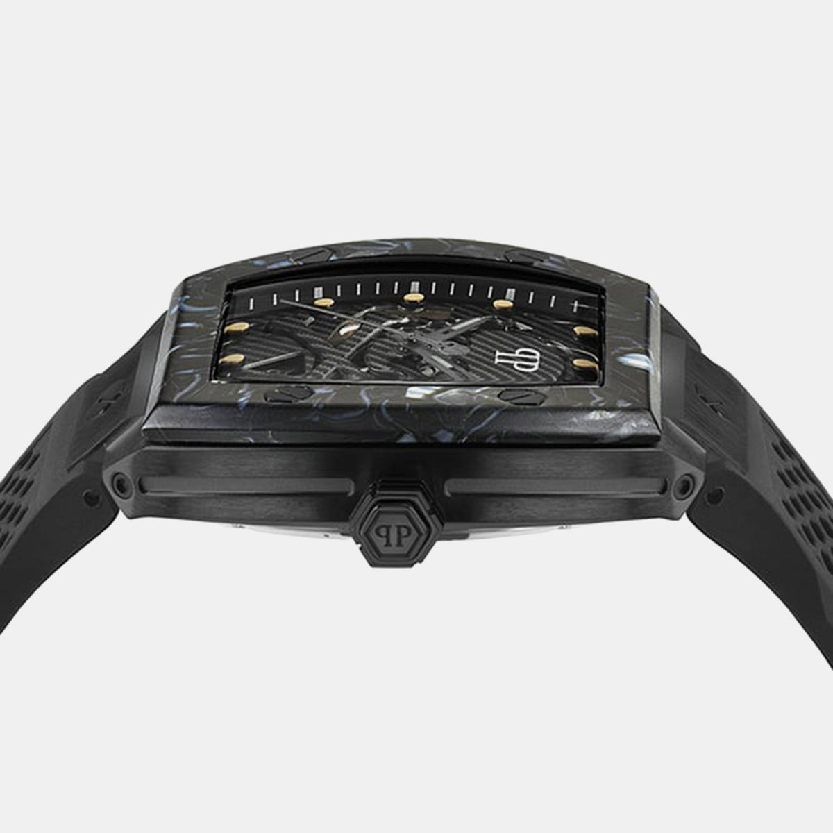 Baa - The Skeleton Men Automatic Black Dial Analog Silicone Watch PWBAA0221