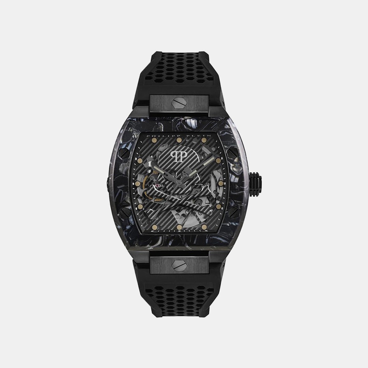 Baa - The Skeleton Men Automatic Black Dial Analog Silicone Watch PWBAA0221