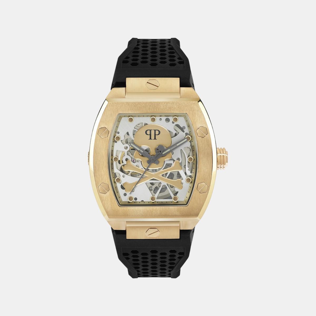 Men Automatic White Dial Analog Silicone Watch PWBAA0321