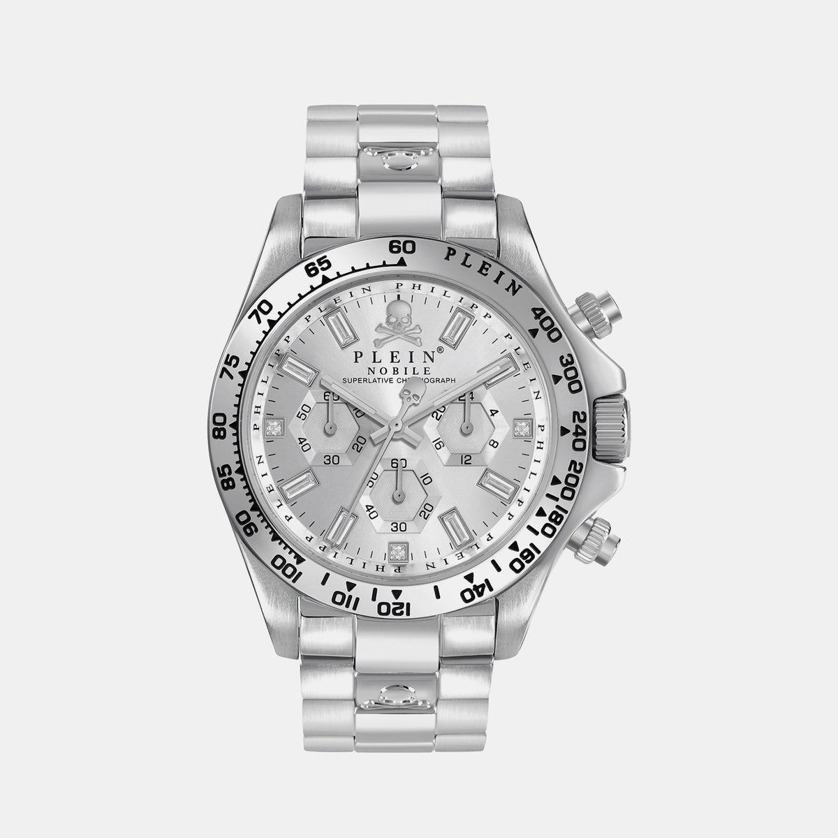 Philipp Plein Round White Chronograph watch