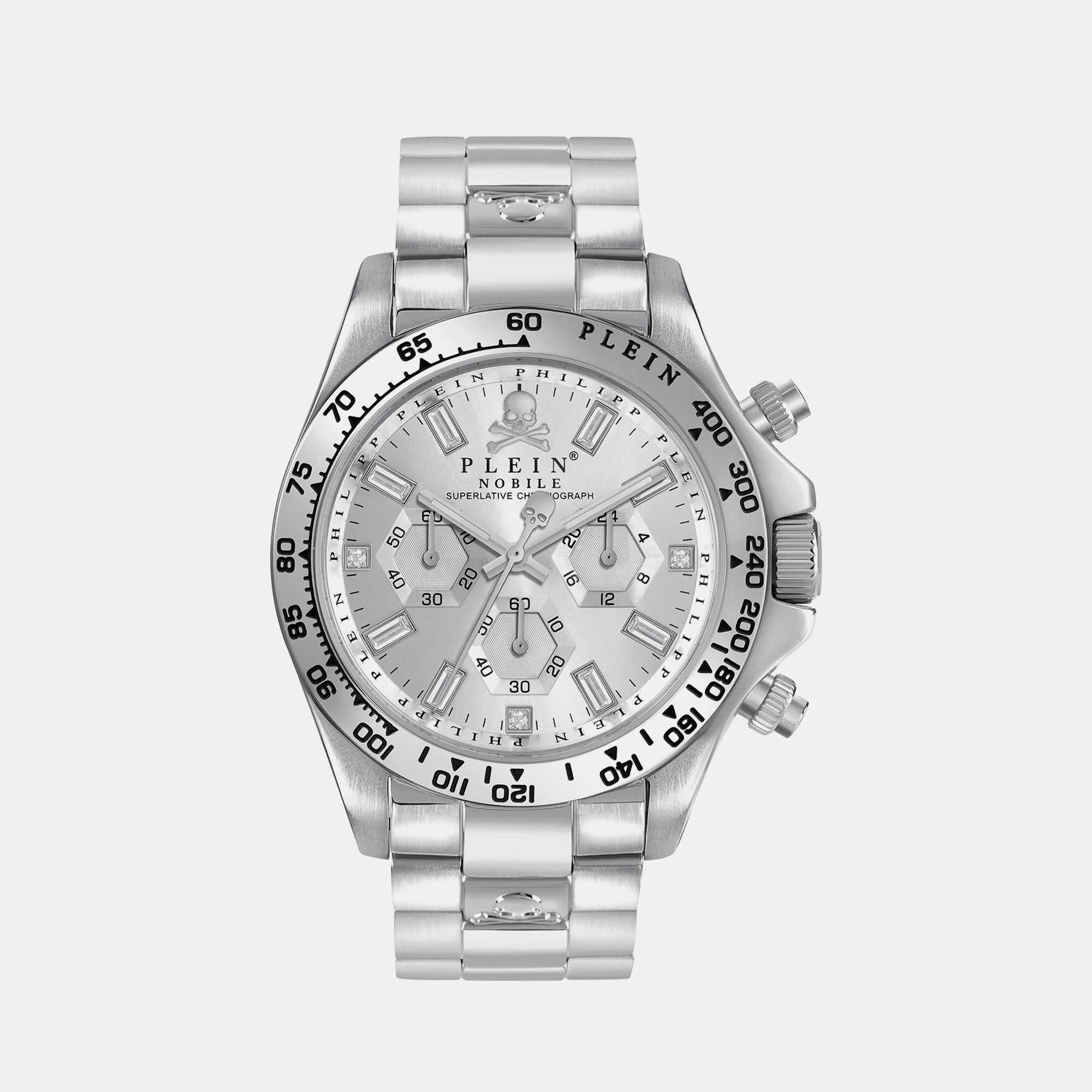 Philipp Plein Round White Chronograph watch