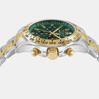 Women Quartz Green Dial Chronograph Stainless Steel Watch PWCAA0821