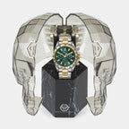 Women Quartz Green Dial Chronograph Stainless Steel Watch PWCAA0821