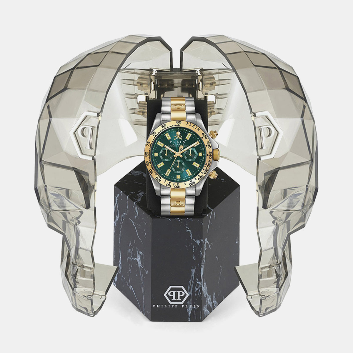 Women Quartz Green Dial Chronograph Stainless Steel Watch PWCAA0821