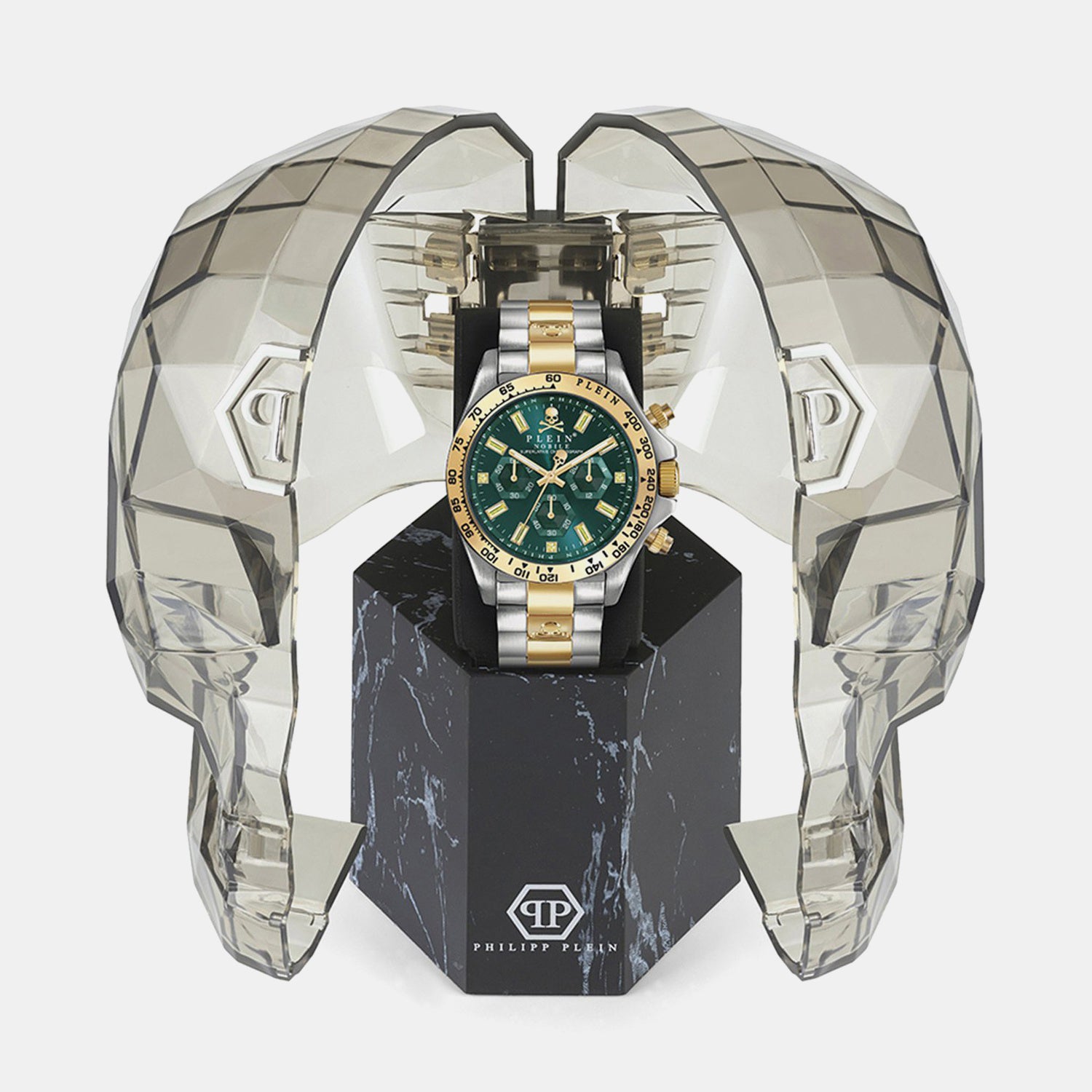 Women Quartz Green Dial Chronograph Stainless Steel Watch PWCAA0821