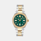 Women Automatic Green Dial Analog Stainless Steel Watch PWCDA0524
