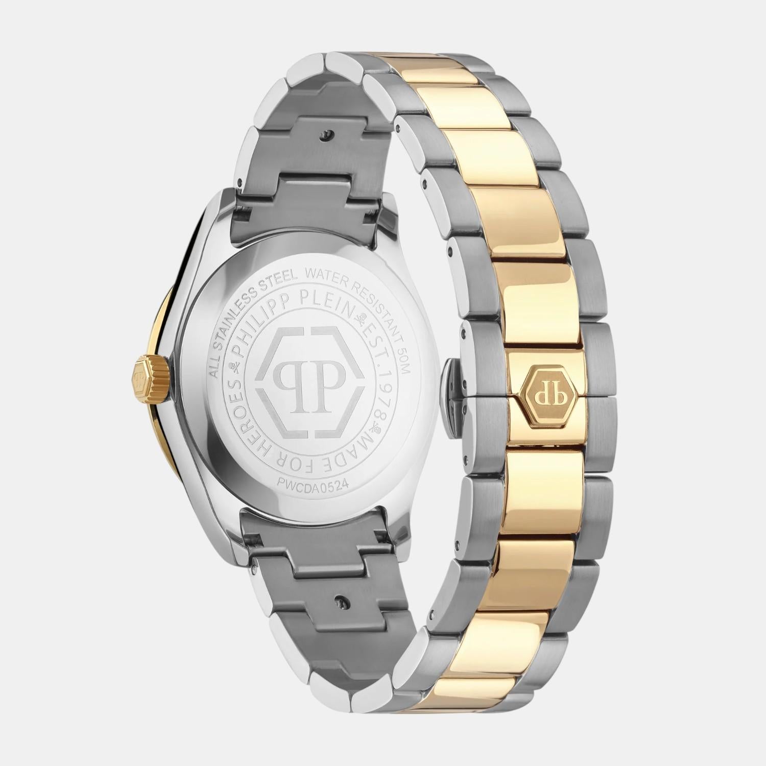 Women Automatic Green Dial Analog Stainless Steel Watch PWCDA0524