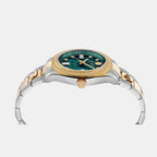 Women Automatic Green Dial Analog Stainless Steel Watch PWCDA0524