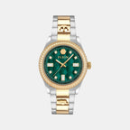Women Automatic Green Dial Analog Stainless Steel Watch PWCDA0524