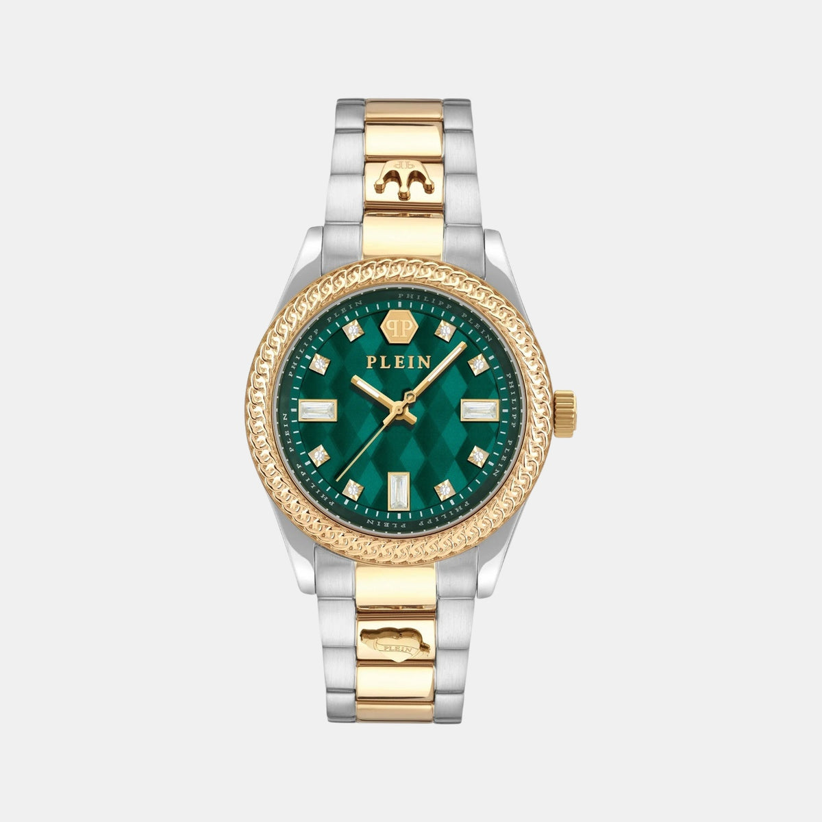 Women Automatic Green Dial Analog Stainless Steel Watch PWCDA0524