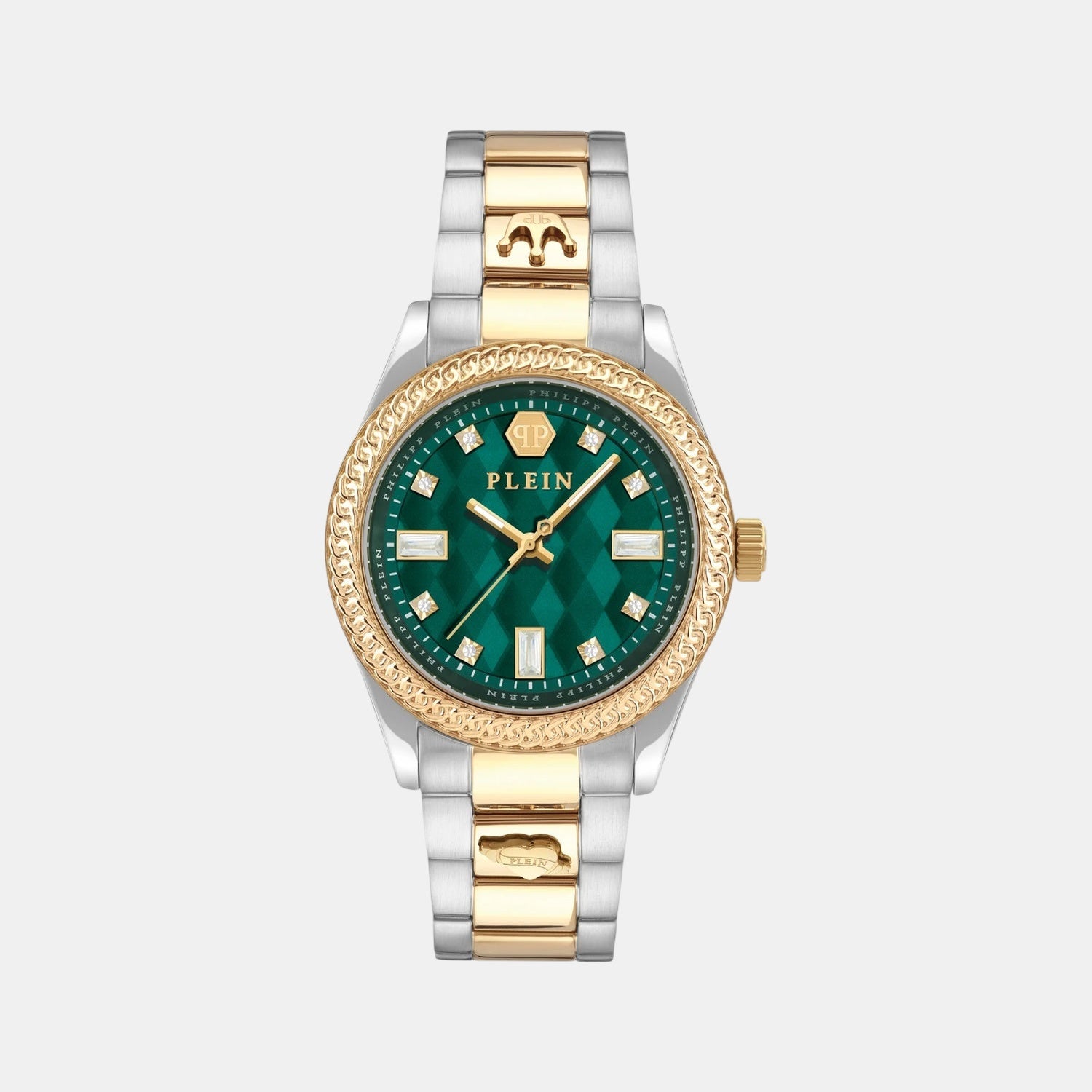 Women Automatic Green Dial Analog Stainless Steel Watch PWCDA0524