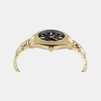 Women Quartz Black Dial Analog Stainless Steel Watch PWCDA0624