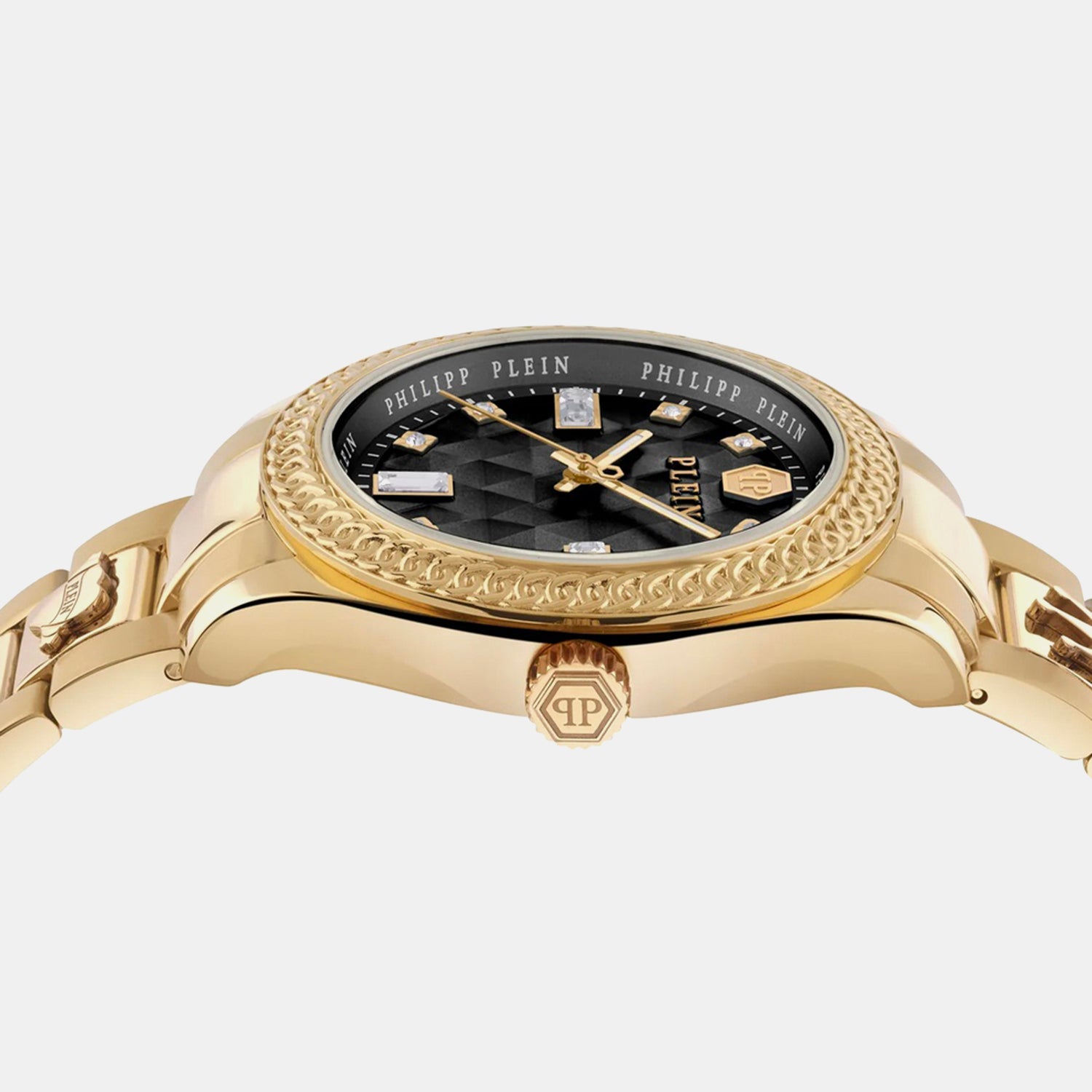 Women Quartz Black Dial Analog Stainless Steel Watch PWCDA0624