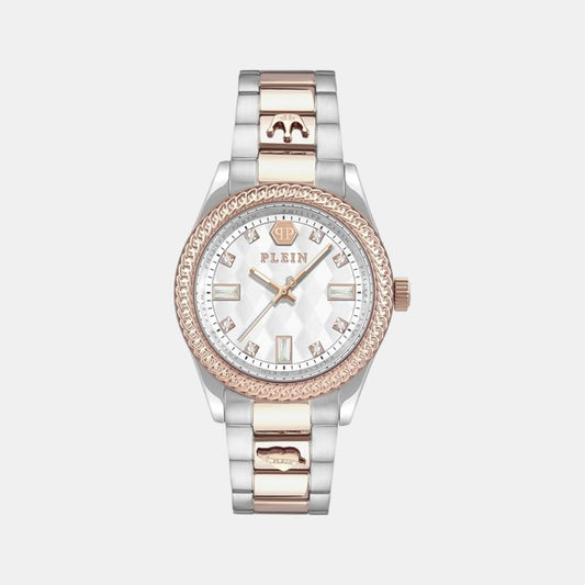Women Automatic White & Silver Dial Analog Stainless Steel Watch PWCDA0724