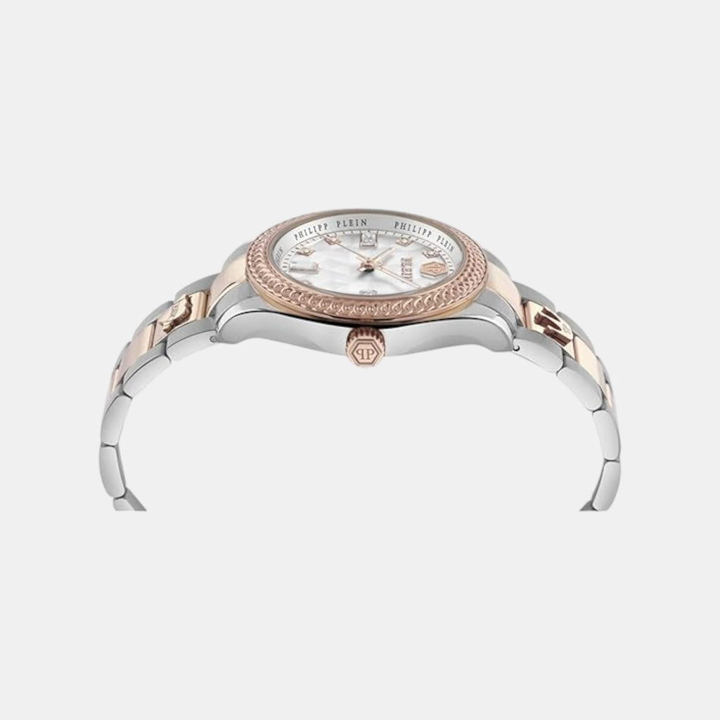 Women Automatic White & Silver Dial Analog Stainless Steel Watch PWCDA0724