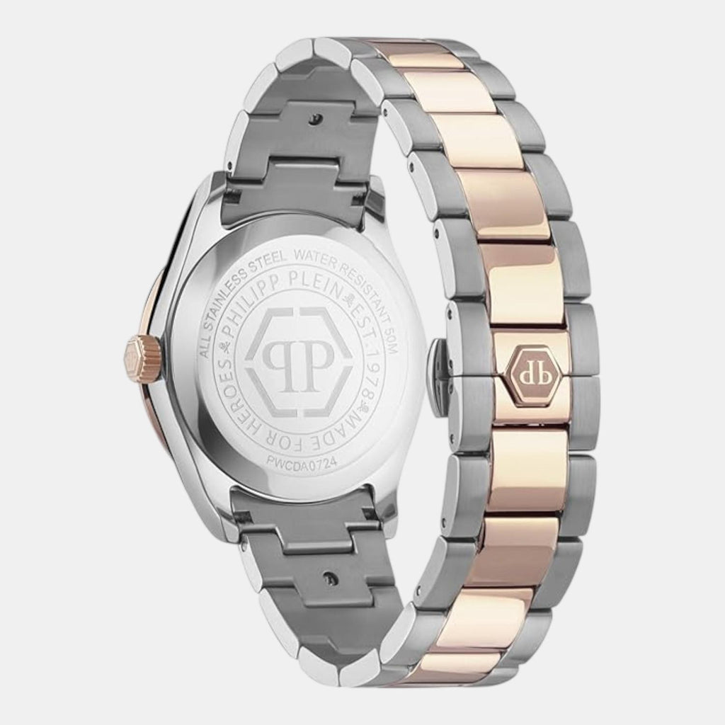 Women Automatic White & Silver Dial Analog Stainless Steel Watch PWCDA0724