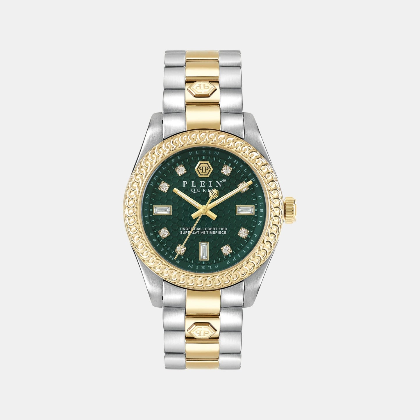 Women Quartz Green Dial Analog Stainless Steel Watch PWDAA0421