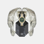 Women Quartz Green Dial Analog Stainless Steel Watch PWDAA0421