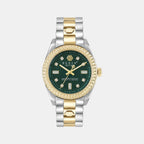 Women Quartz Green Dial Analog Stainless Steel Watch PWDAA0421