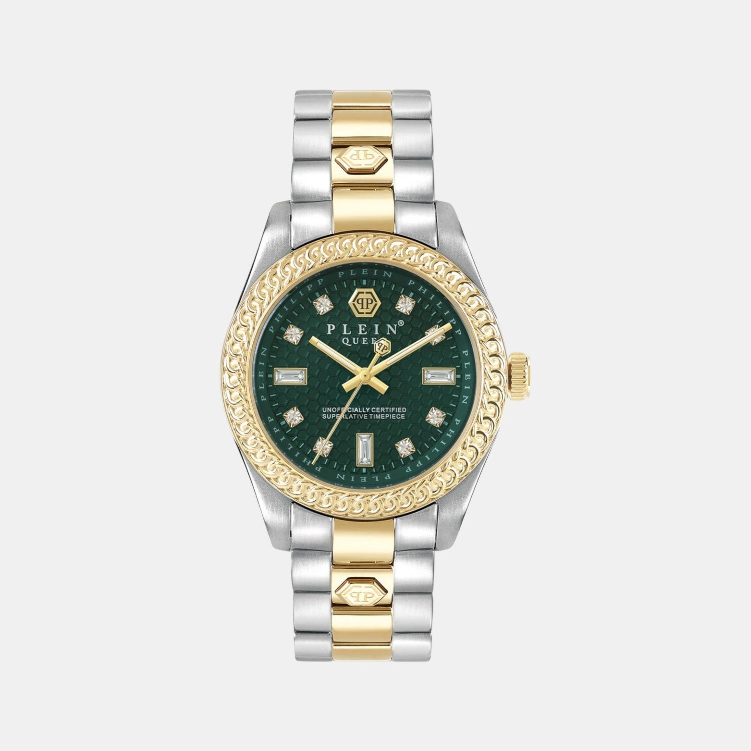 Women Quartz Green Dial Analog Stainless Steel Watch PWDAA0421