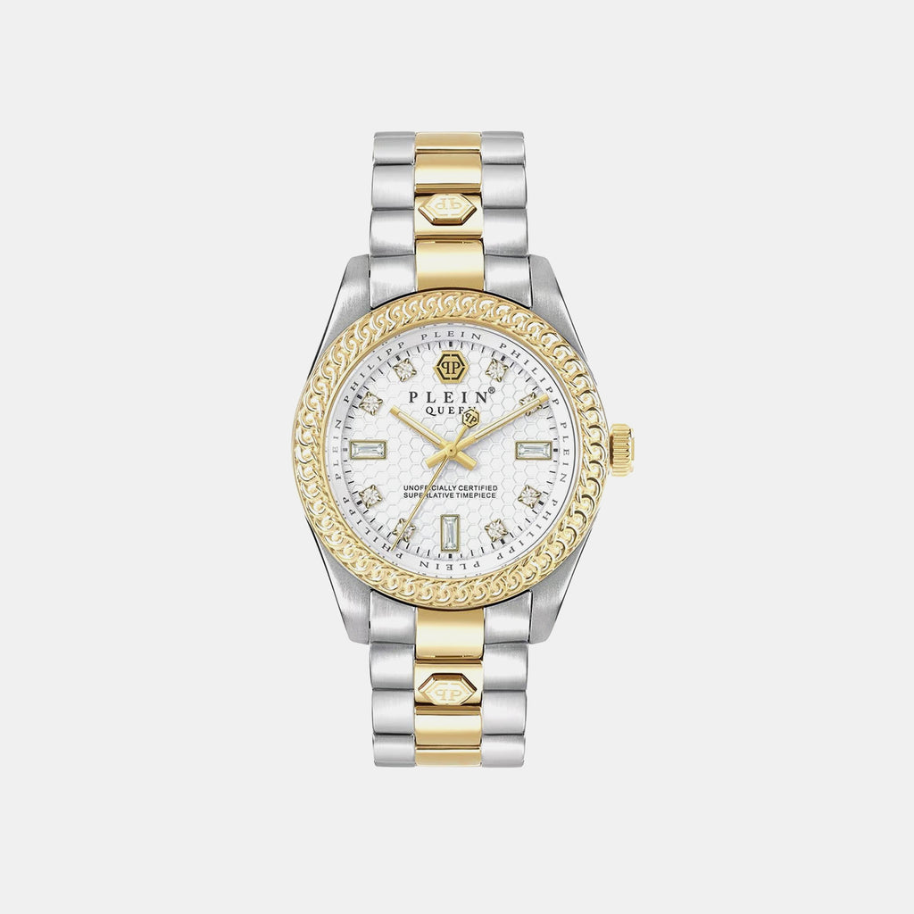 Women Quartz Light Grey Dial Analog Stainless Steel Watch PWDAA0521