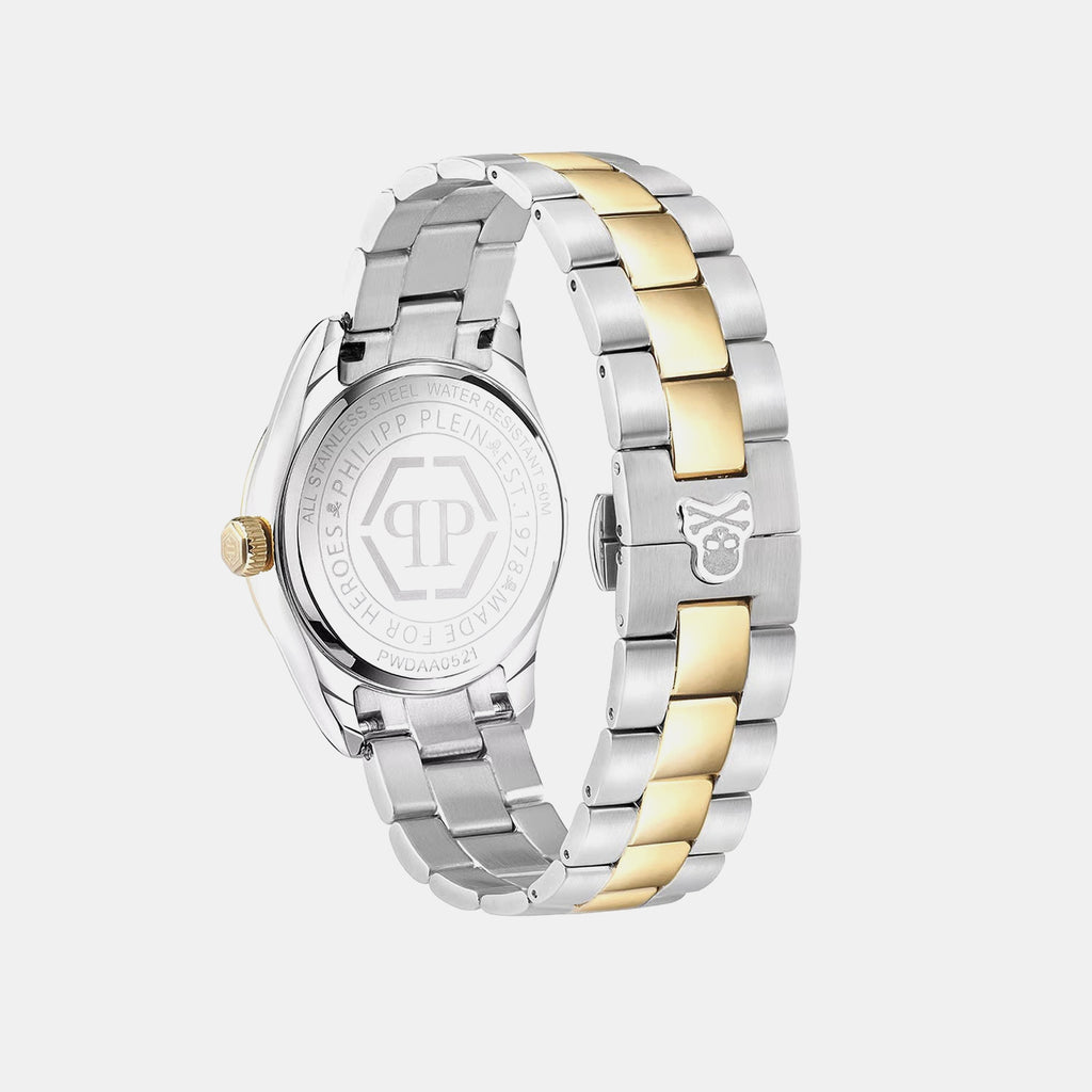 Women Quartz Light Grey Dial Analog Stainless Steel Watch PWDAA0521