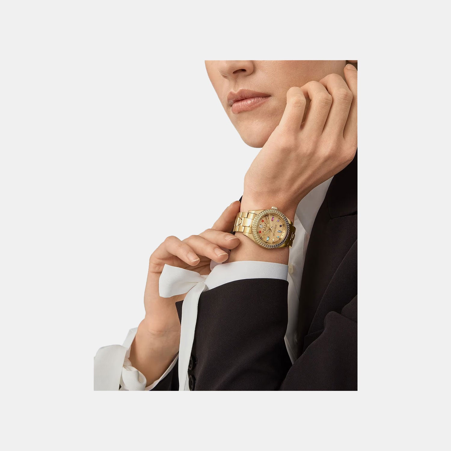 Women Quartz Gold Dial Analog Stainless Steel Watch PWDAA0721