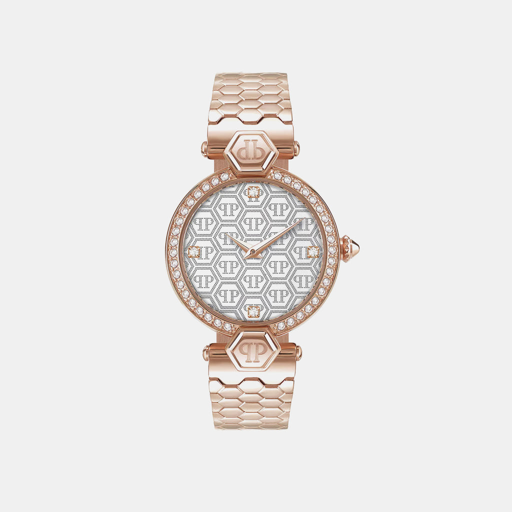 Women Quartz White Dial Analog Stainless Steel Watch PWEAA0821