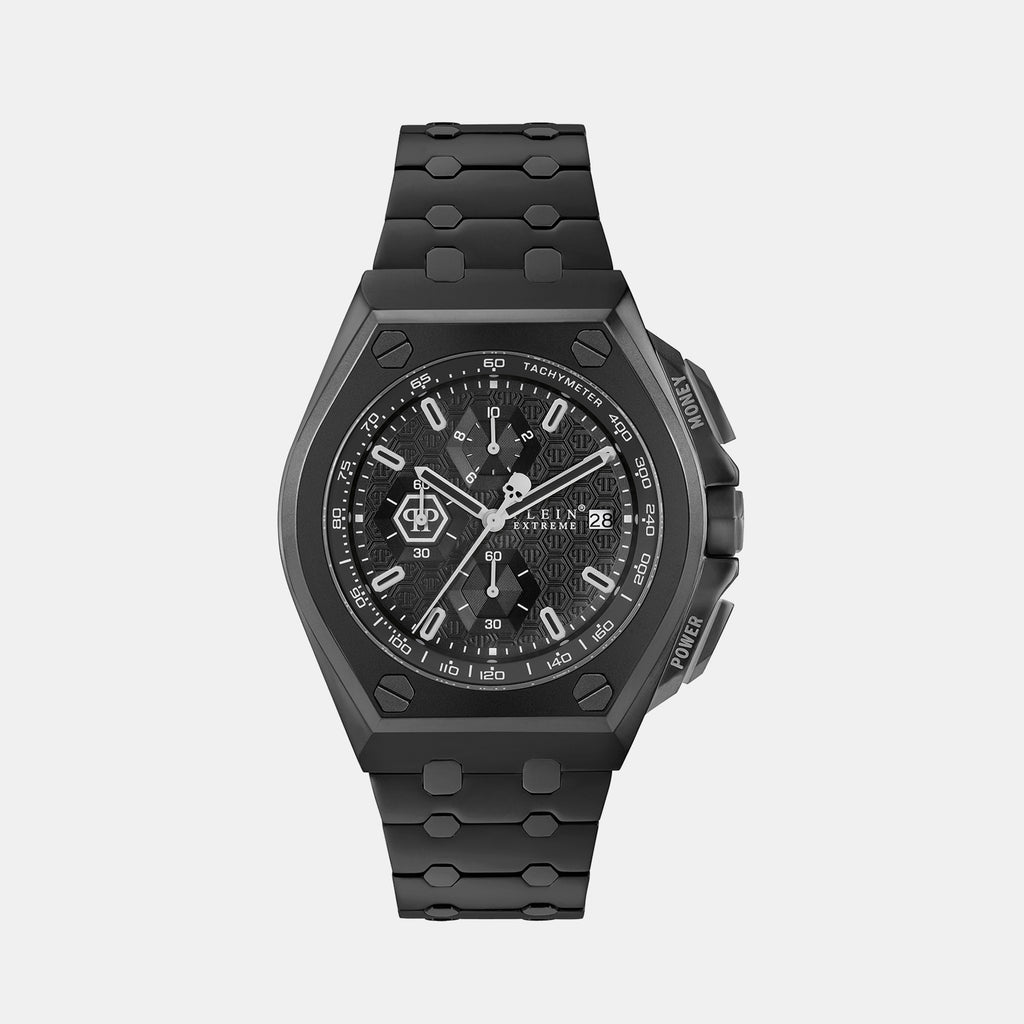Philipp Plein Round Black Chronograph watch