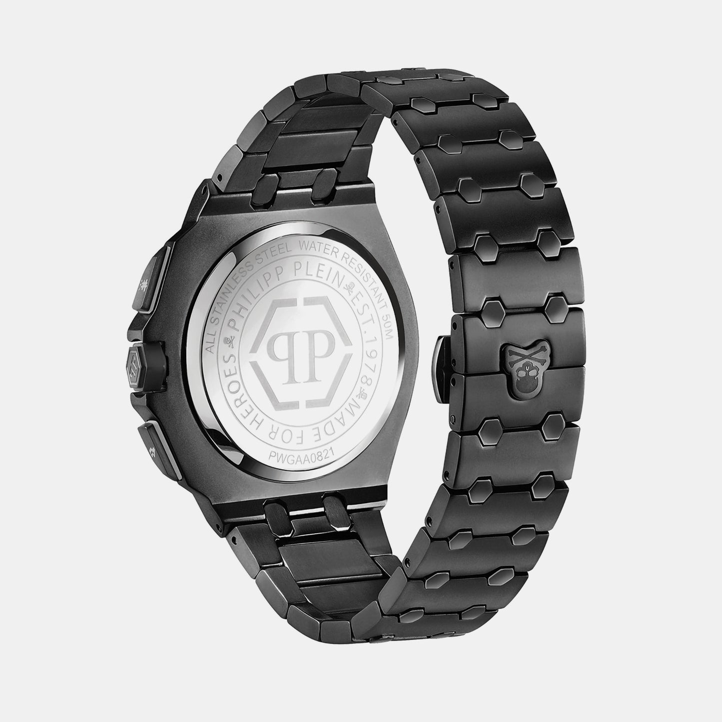Plein Extreme Male Black Chronograph Stainless Steel Watch PWGAA0821