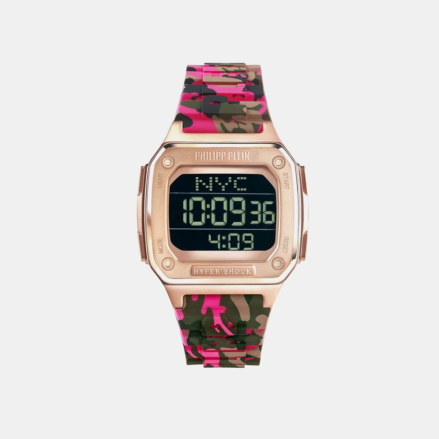 Unisex Quartz Black Dial Digital Silicone Watch PWHAA1622