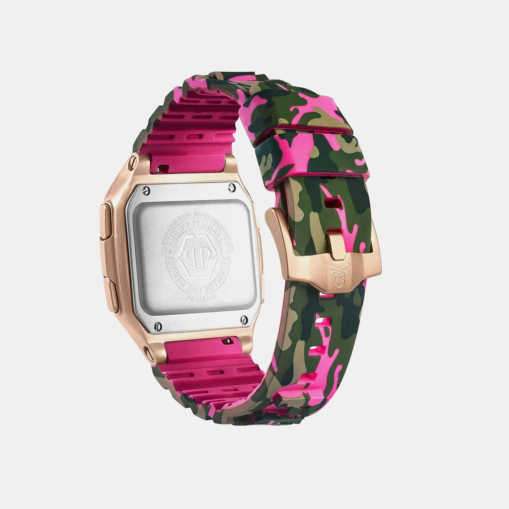 Unisex Quartz Black Dial Digital Silicone Watch PWHAA1622