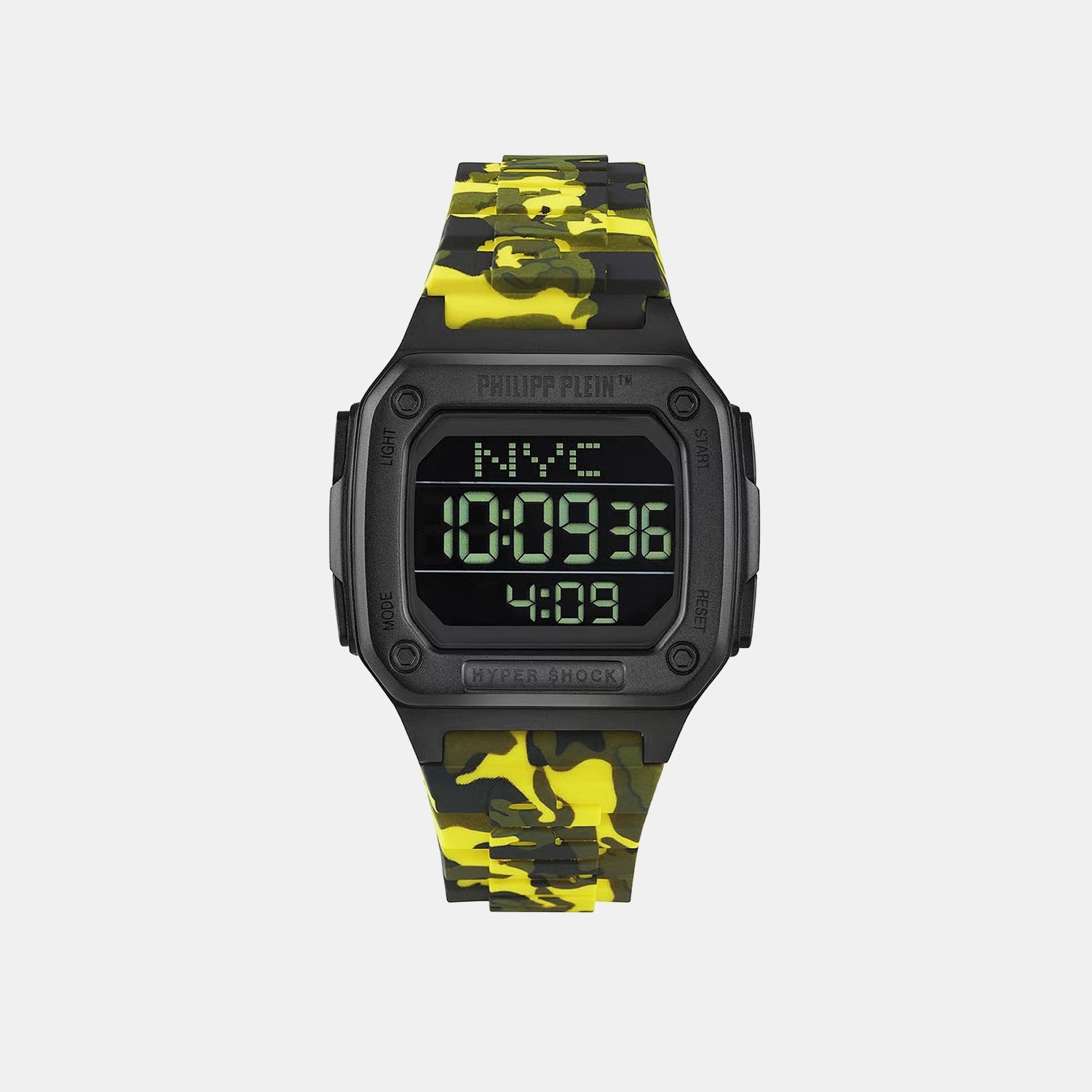 Unisex Quartz Black Dial Digital Silicone Watch PWHAA1722