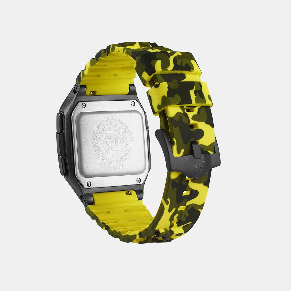 Unisex Quartz Black Dial Digital Silicone Watch PWHAA1722