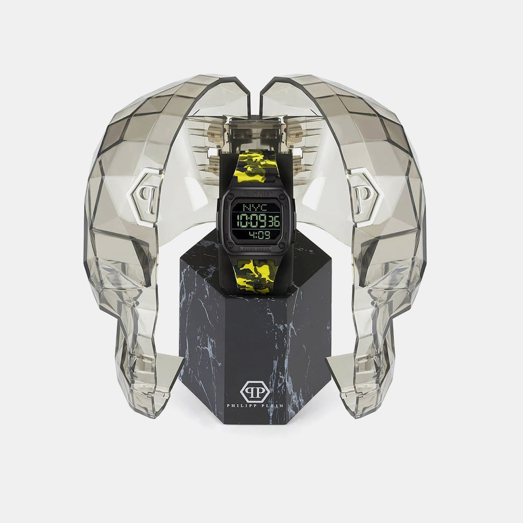 Unisex Quartz Black Dial Digital Silicone Watch PWHAA1722