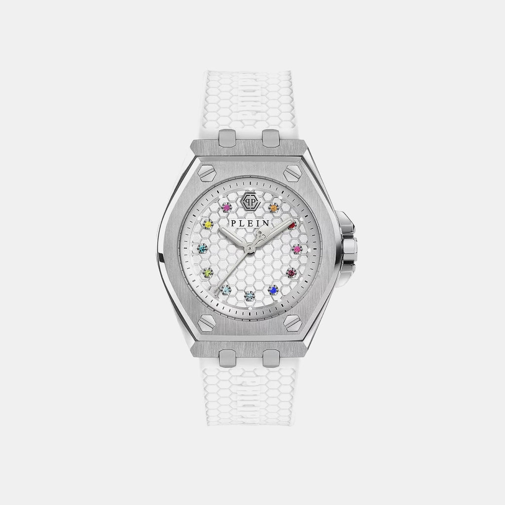 Women Quartz White Dial Analog Silicone Watch PWJAA0122