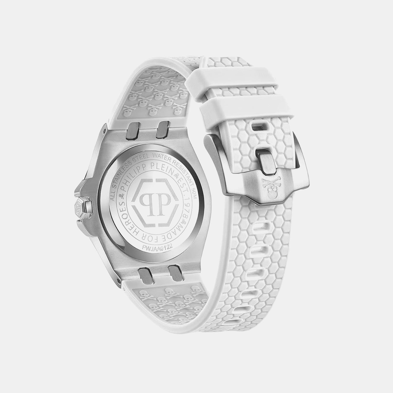 Women Quartz White Dial Analog Silicone Watch PWJAA0122