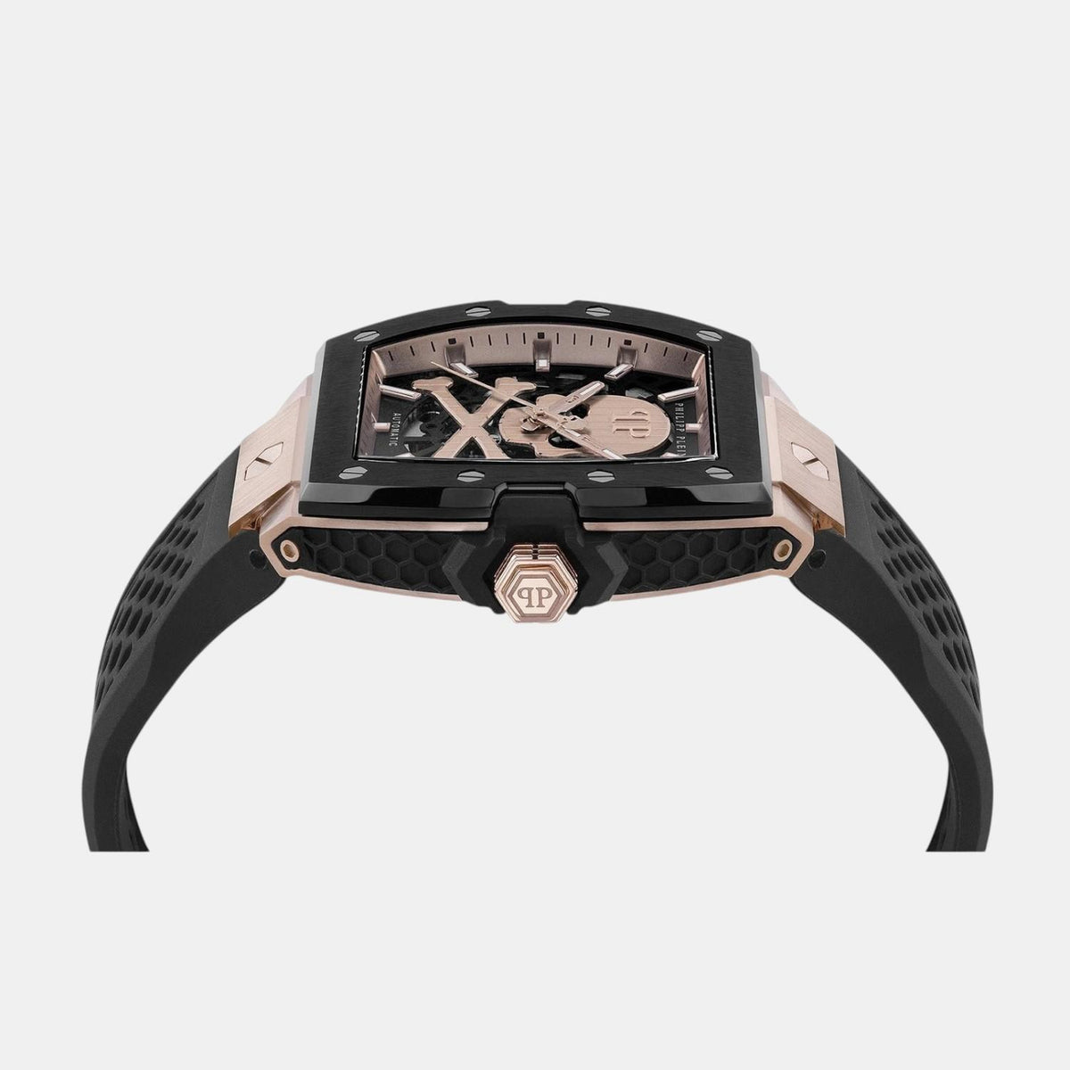 Men Automatic Black Dial Analog Silicone Watch PWJFA0225