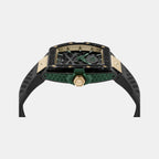 Men Quartz Black Dial Analog Silicone Watch PWJFA0325