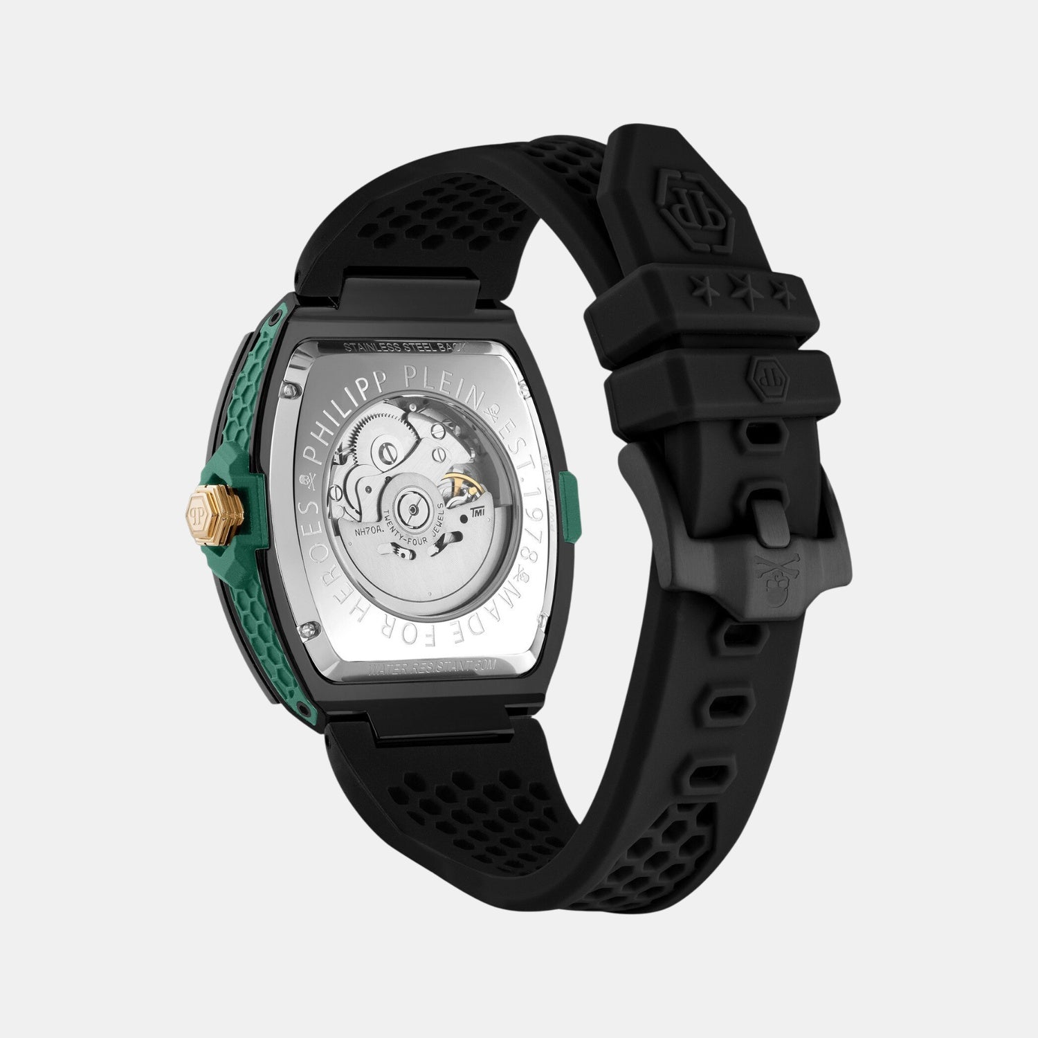 Men Quartz Black Dial Analog Silicone Watch PWJFA0325