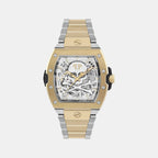 Men Automatic Silver Dial Analog Stainless Steel Watch PWJFA0525