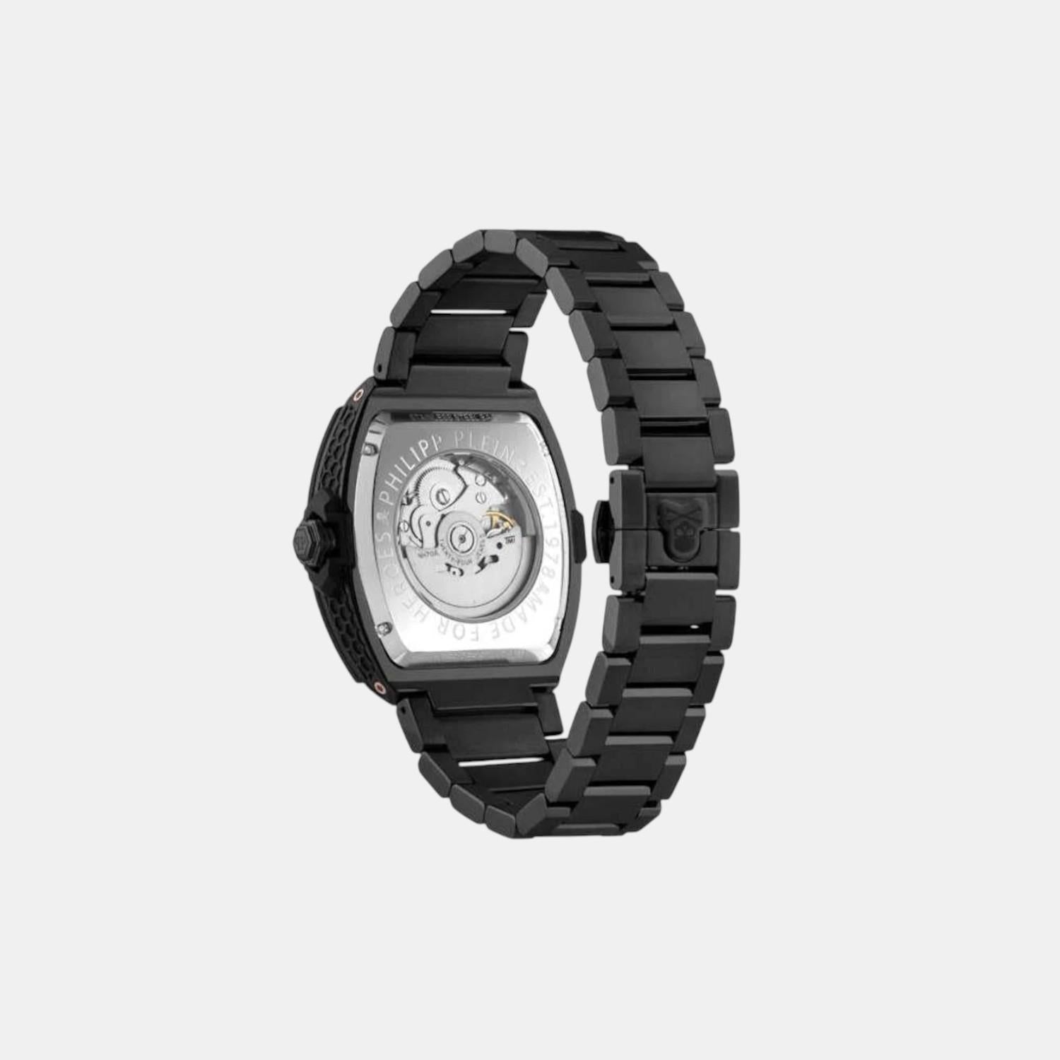 Men Automatic Black Dial Analog Stainless Steel Watch PWJFA0725