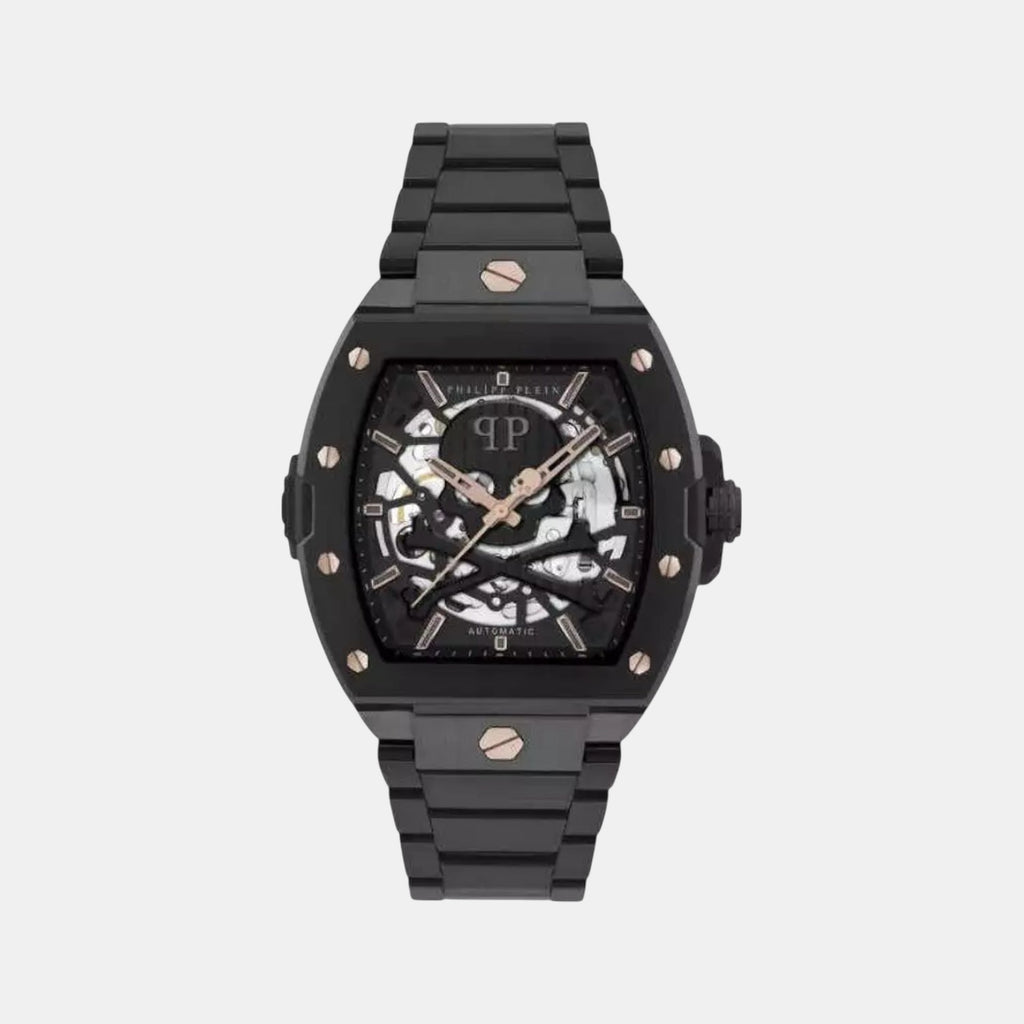 Men Automatic Black Dial Analog Stainless Steel Watch PWJFA0725