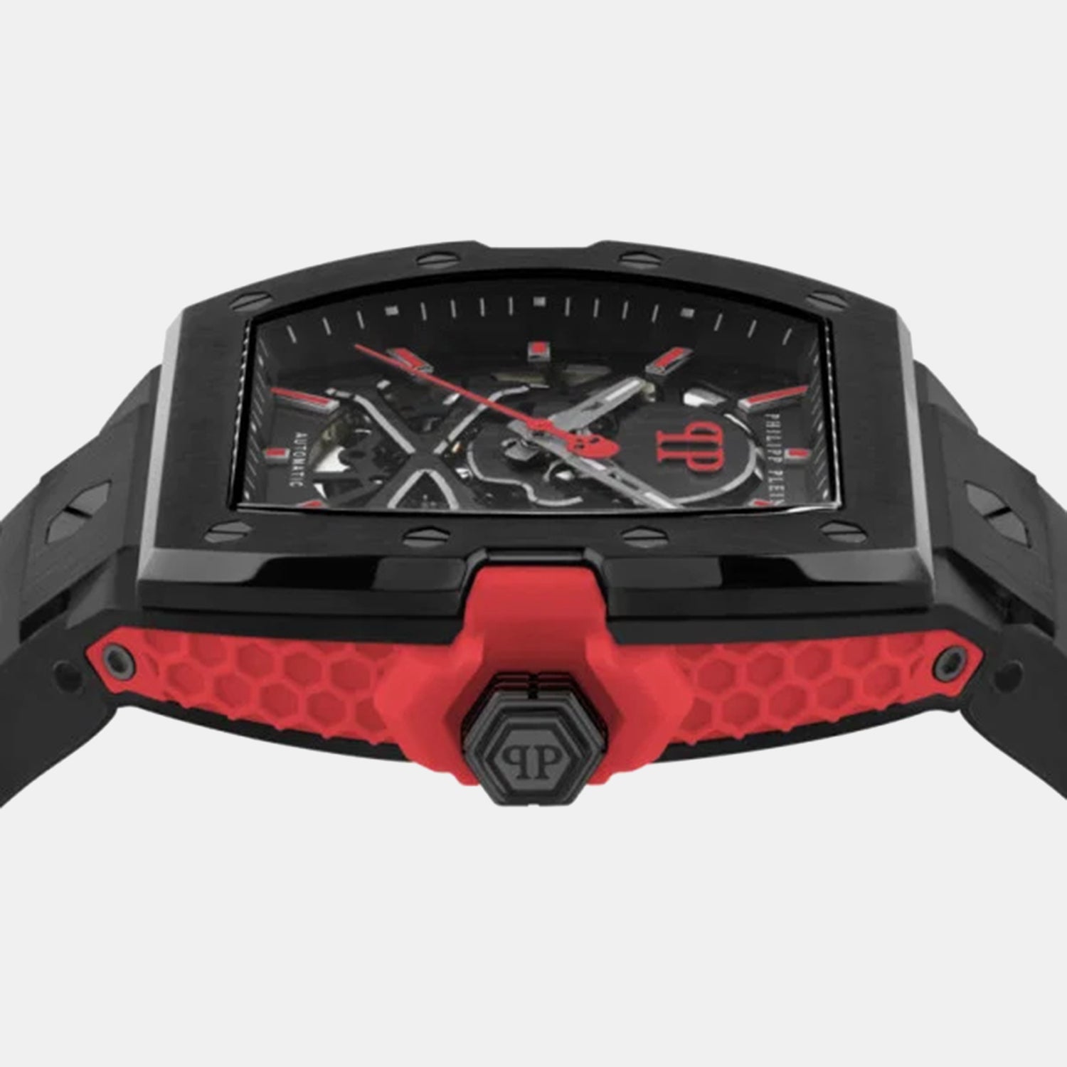 Men Automatic Black Dial Analog Silicone Watch PWJFA1626