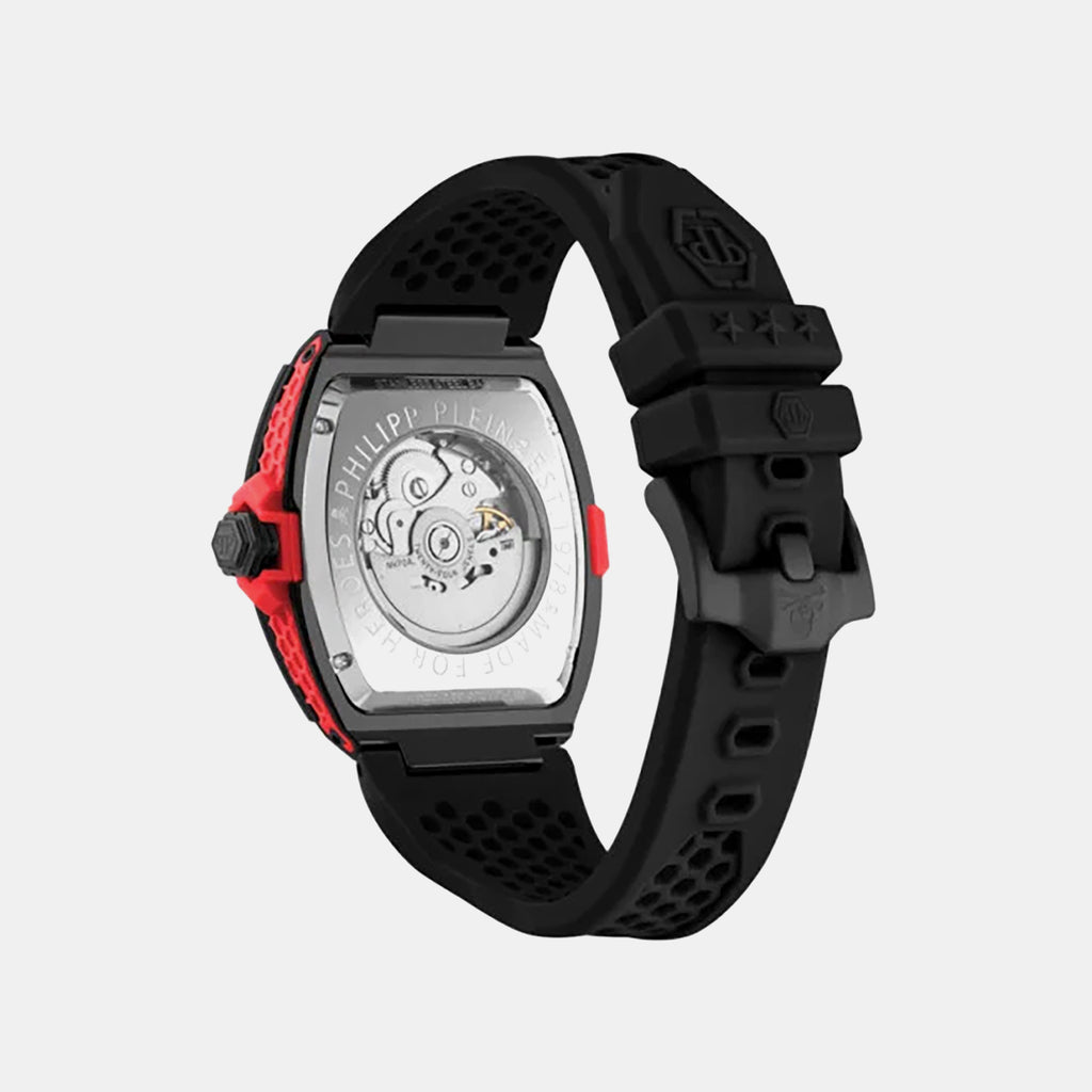 Men Automatic Black Dial Analog Silicone Watch PWJFA1626