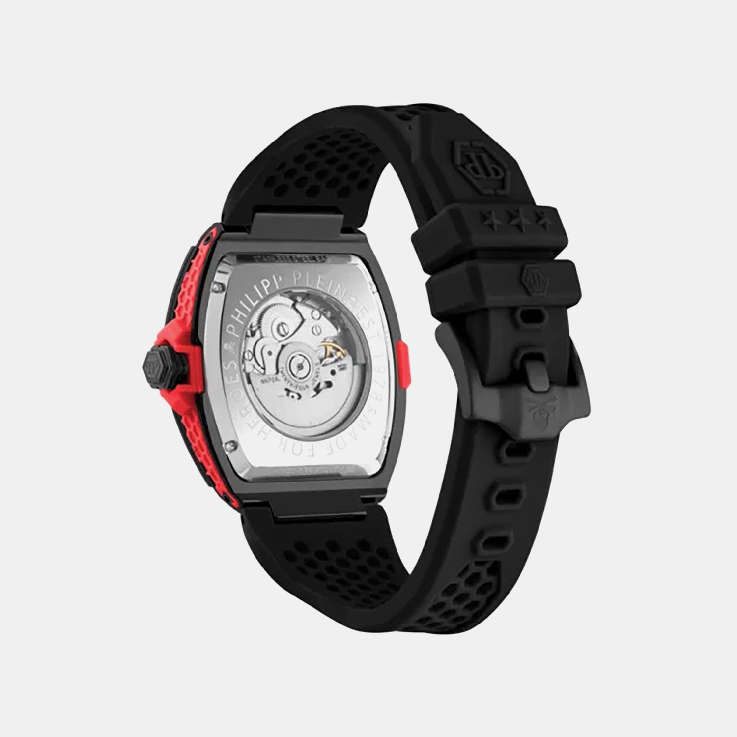 Men Automatic Black Dial Analog Silicone Watch PWJFA1626