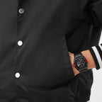 Men Automatic Black Dial Analog Silicone Watch PWJFA1626