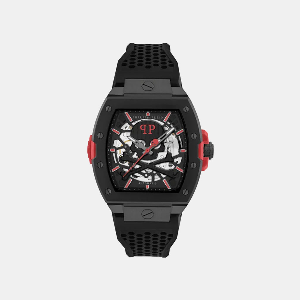 Men Automatic Black Dial Analog Silicone Watch PWJFA1626