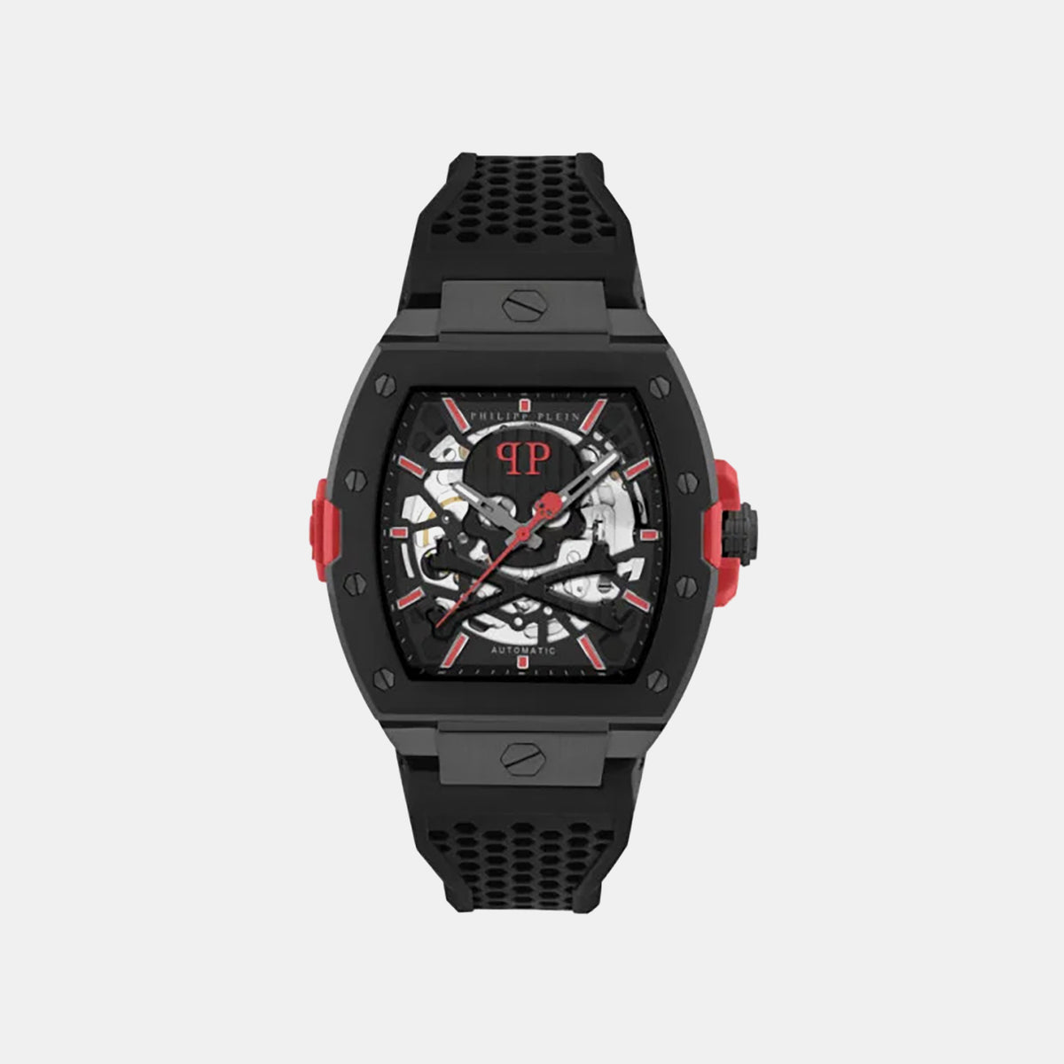 Men Automatic Black Dial Analog Silicone Watch PWJFA1626